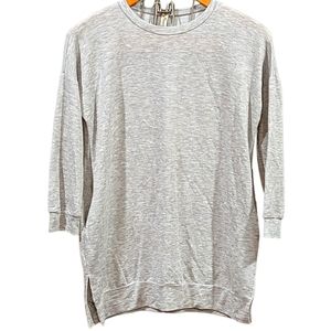 Pomelo 3/4 Sleeve Knit Pullover Shirt Size Large Light Heather Gray
